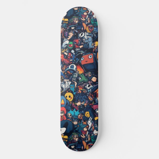 Graffiti Anime Cool Designad Skateboard (Framsida)