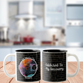 Graffiti Anpassningsbar Recovery Milestone Gift Två-Tonad Mugg