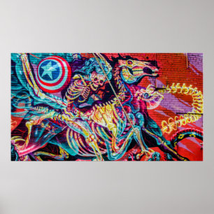 Graffiti Apocalypse Horseman Poster