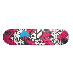 Graffiti Aqua Old School Skateboard Bräda 21,6 Cm