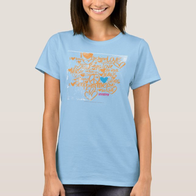 Graffiti Aqua-Orange T-shirt (Framsida)