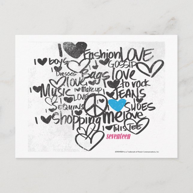 Graffiti Aqua Vykort (Framsida)