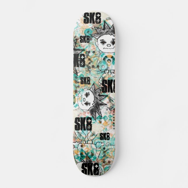 Graffiti Argyle Guy +Text  Skateboard (Framsida)