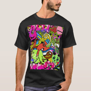 Graffiti Art: Background Hip-Skutt Stil T Shirt