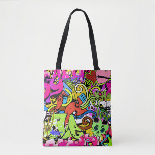 Graffiti Art: Background Hip-Skutt Stil Tygkasse