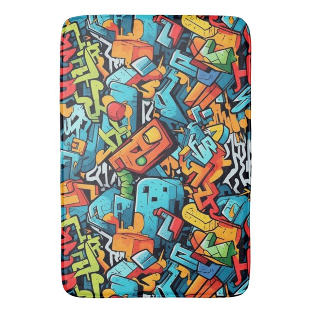 Graffiti Art Bath Mat Badrumsmatta (Framsidan (Vertikal))