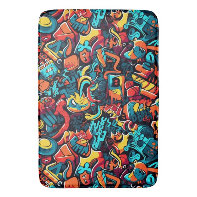 Graffiti Art Bath Mat Badrumsmatta (Framsidan (Vertikal))