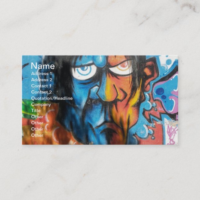Graffiti Art Bumper Sticker Visitkort (Framsida)