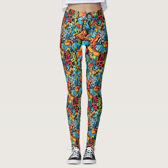 Graffiti Art Leggings (Framsida)