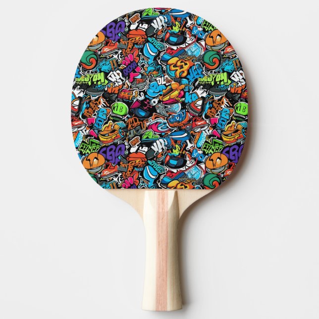Graffiti Art Ping Pong Paddle Pingisracket (Framsidan)
