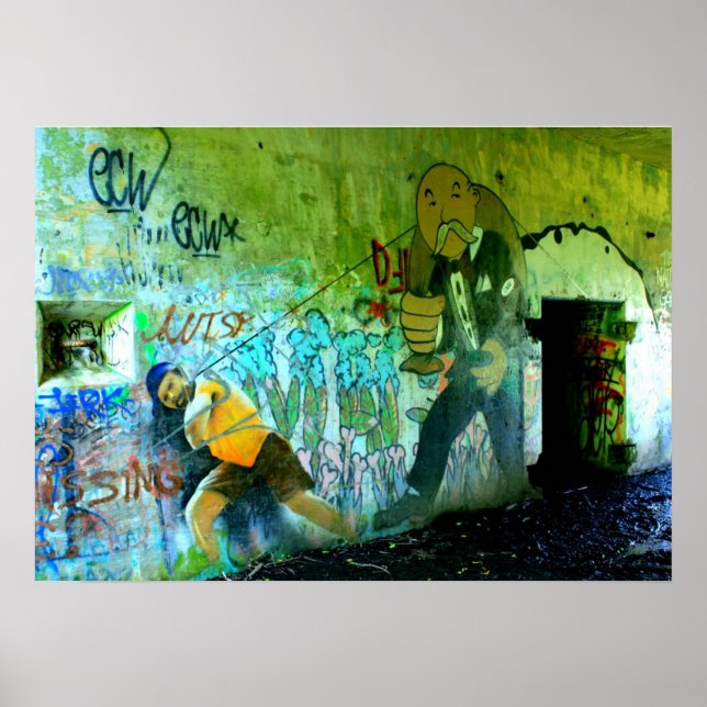 Graffiti art poster WWII bunker (Framsidan)