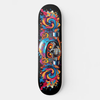 Graffiti Art Skull 5 Mini Skateboard Bräda 18,5 Cm