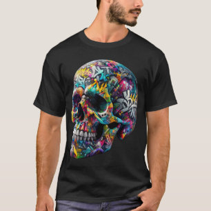 Graffiti Art Skull T Shirt