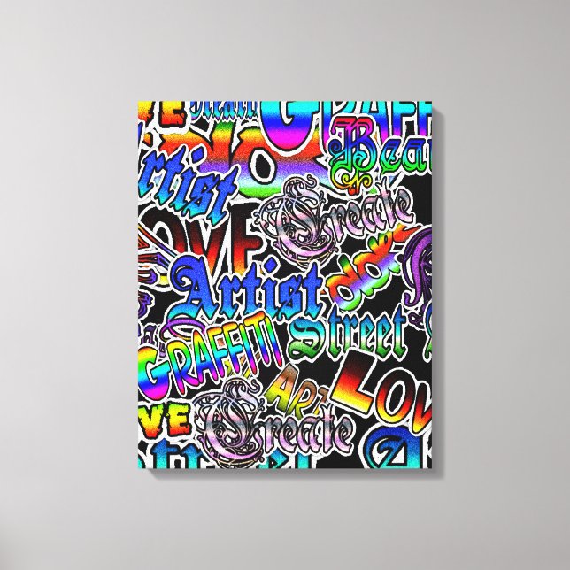 Graffiti Art Wrapped Canvas (Framsida)