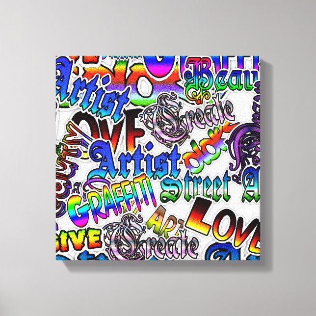Graffiti Art Wrapped Canvas (Framsida)