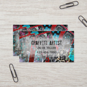 Graffiti Artist Grunge Urban Street Modern Visitkort