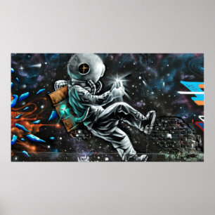 Graffiti Astronaut Poster
