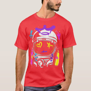 Graffiti Astronaut Spray Paint Street Art Teckning T Shirt