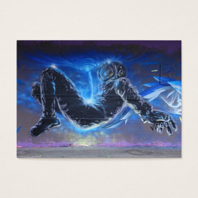 Graffiti Astronaut Visitkort (Framsidan)