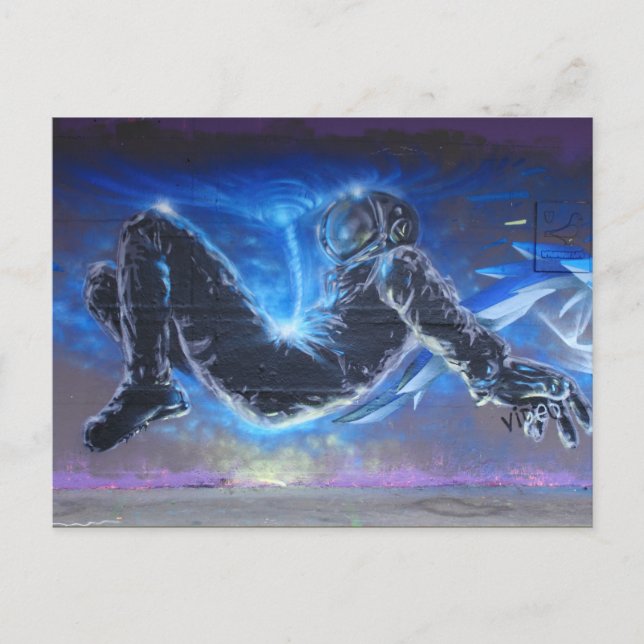 Graffiti Astronaut Vykort (Framsida)