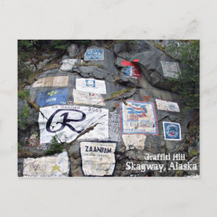 Graffiti Backe i Skagway, Alaska Vykort