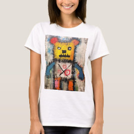 Graffiti Bear Brushstroke painting art T Shirt