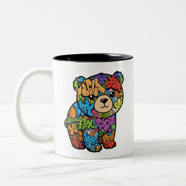 Graffiti Bear Mugg - Höger-Handed Version (Vänster)