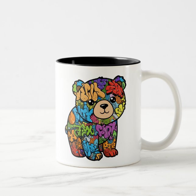 Graffiti Bear Mugg - Lämnat version (Höger)