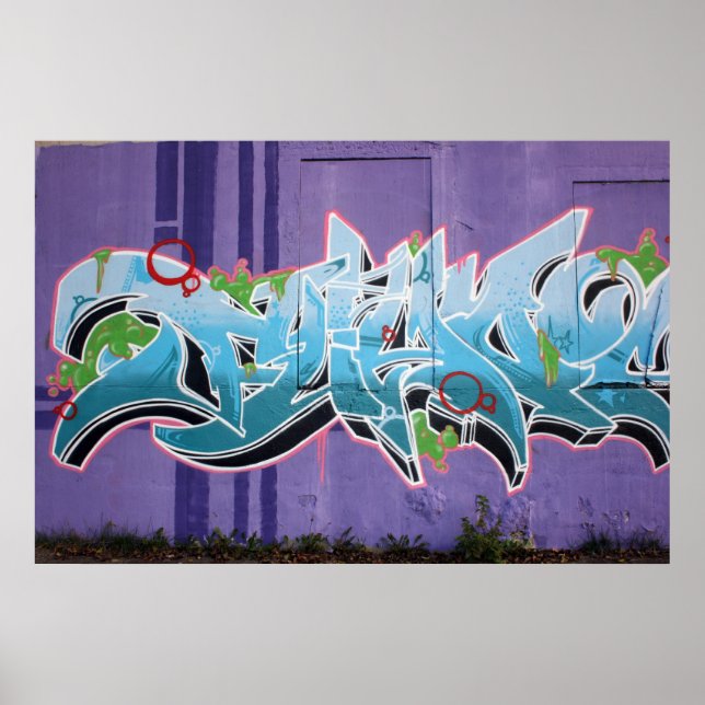 Graffiti, Berlin, Tyskland Poster (Framsidan)