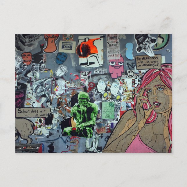 Graffiti, Berlin, Tyskland Vykort (Framsida)