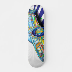Graffiti-bildesign Mini Skateboard Bräda 18,5 Cm
