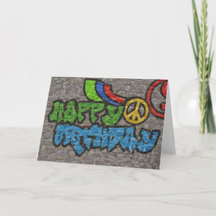 Graffiti Birthday Kort