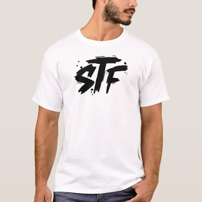 Graffiti Black Brev Stil STF T-Shirt (Framsida)