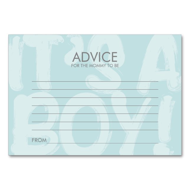 Graffiti Blue Baby Shower Adapter för Mamma Bordsnummer (Framsidan)