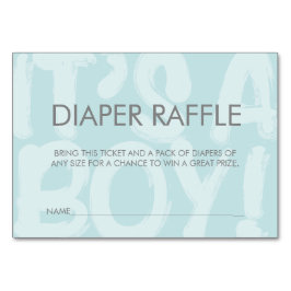 Graffiti Blue Baby Shower Diaper Raffle Biljett Bordsnummer