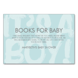 Graffiti Blue Baby Shower Hämta en Bok-begäran Bordsnummer