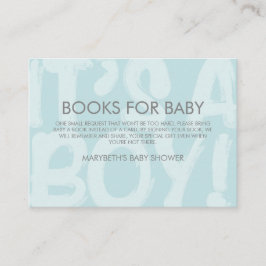 Graffiti Blue Baby Shower Hämta en Bok-begäran Tilläggskort