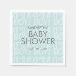 Graffiti Blue Baby Shower Pappersservett