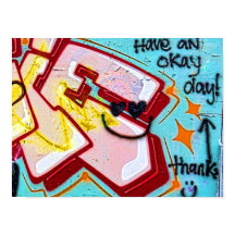 Graffiti Blue Rosa Urban Street Wall Art