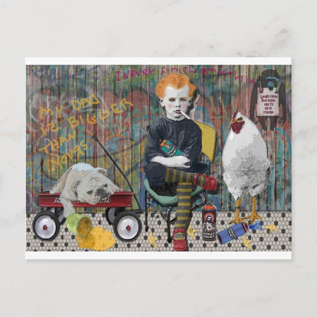 Graffiti Boy Vykort (Framsida)