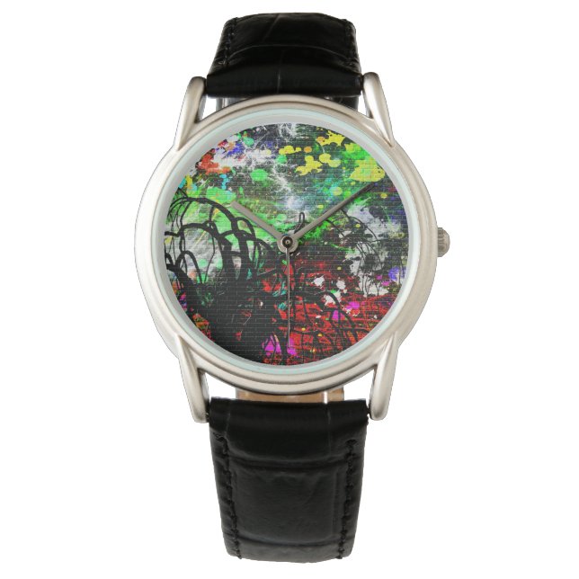 Graffiti Brick Wall Armbandsur (Framsida)