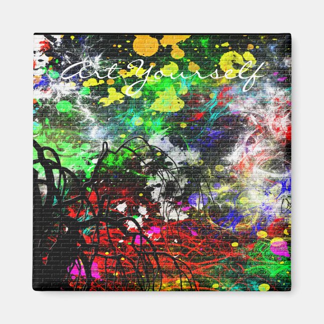 Graffiti Brick Wall Magnet (Framsidan)