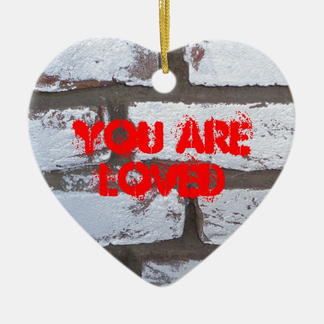 Graffiti Bricks Julgransprydnad Keramik (Framsidan)