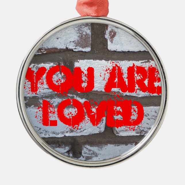 Graffiti Bricks Julgransprydnad Metall (Framsidan)