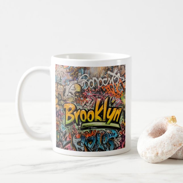 Graffiti Brooklyn Kaffemugg (Med munk)