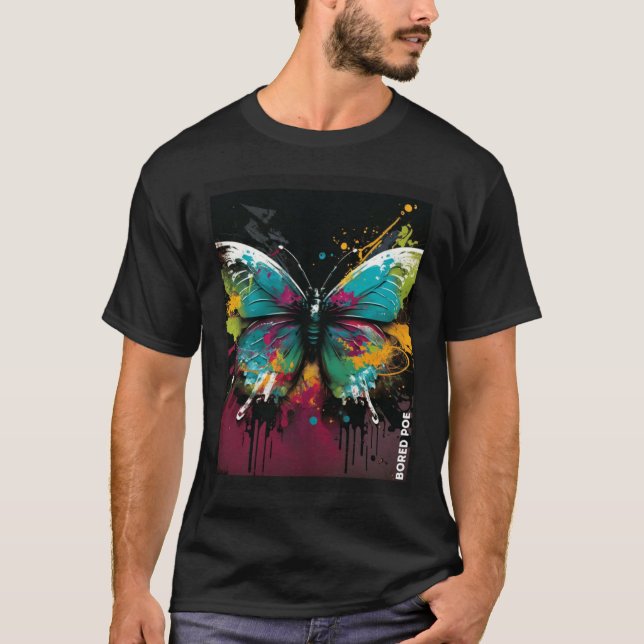 Graffiti Butterfly T Shirt (Framsida)