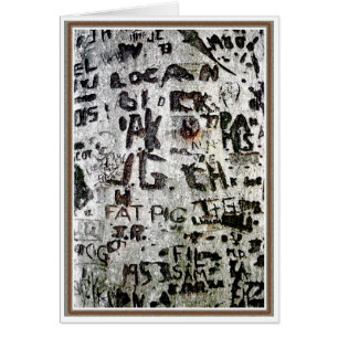 Graffiti Carvings Hälsningskort