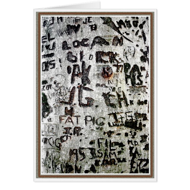 Graffiti Carvings Hälsningskort (Framsidan)