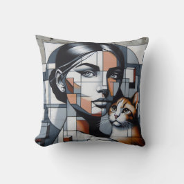 Graffiti Cat Dam Kudde