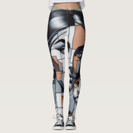 Graffiti Cat Dam Leggings